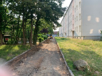 Erneuerung des Wirtschaftsweges Albert-Wetzig-Straße 2 bis 10 in Pirna-Copitz