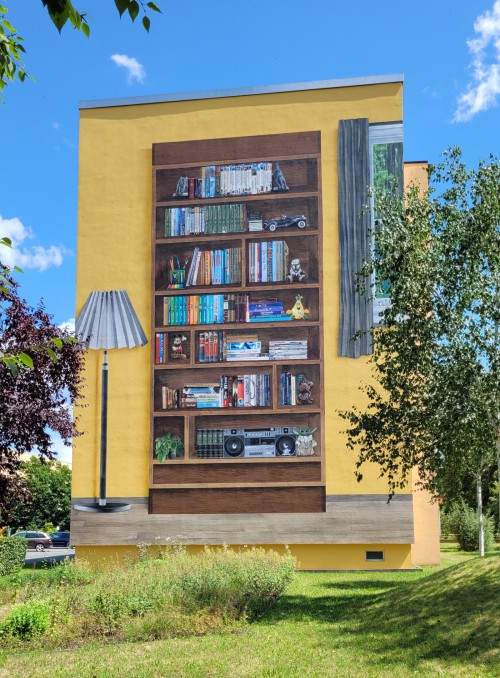 Wandbild Bücherregal
