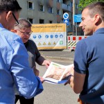 xel Gedaschko infomiert sich über ein Sanierungsvorhaben