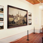 TouristService Pirna mit Meisterkopie des Gemäldes &quotDer Marktplatz zu Pirna"