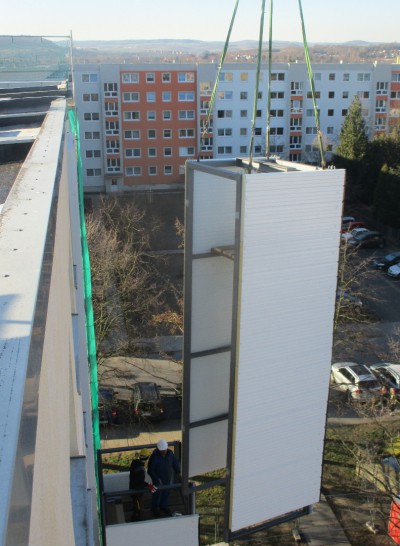 Montage Schachtgerüst für Personenaufzug