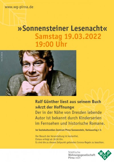 Sonnensteiner Lesenacht mit Ralf Günther