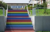 Treppe am WGP-Ärztehaus Sonnenstein