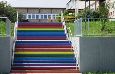 Treppe am WGP-Ärztehaus Sonnenstein