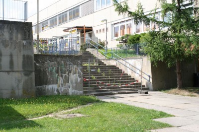 Treppe am WGP-Ärztehaus Sonnenstein