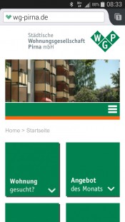 mobile Webseite