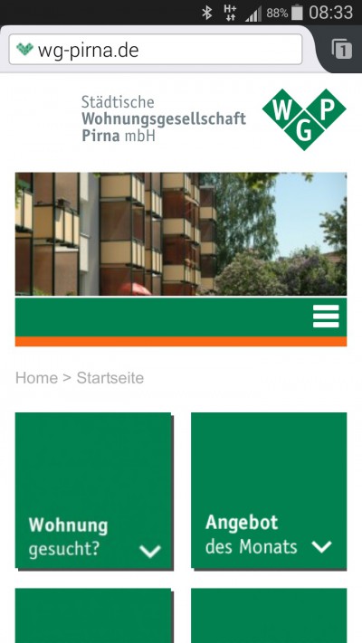 mobile Webseite